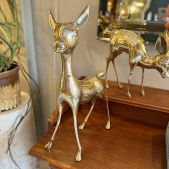 Vintage messing bambi hert XL | Sprinkelhop