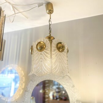 Vintage Murano glazen messing hanglamp Kaiser Leuchten | Sprinkelhop