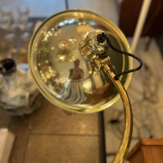 Vintage klembare messing bureaulamp werklamp buigbaar | Sprinkelhop