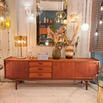 Vintage houten laag dressoir sideboard jaren 60 | Sprinkelhop