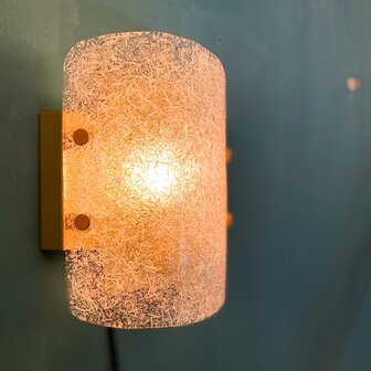 Hillebrand 1970&#039;s wandlamp messing met glas | Sprinkelhop