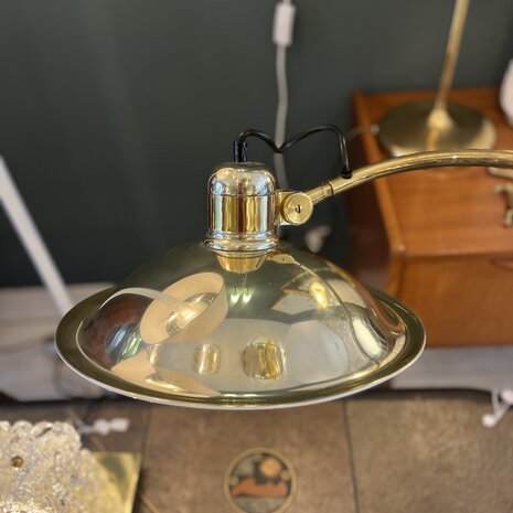 Vintage klembare messing bureaulamp werklamp buigbaar | Sprinkelhop