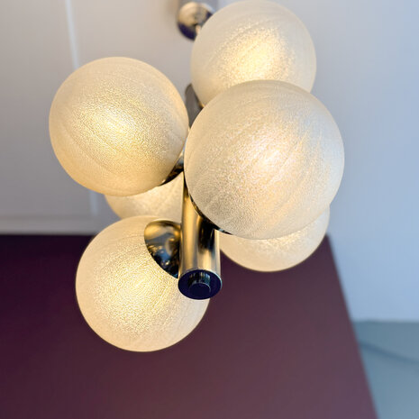 Space age sputnik chromen matglazen hanglamp | Sprinkelhop