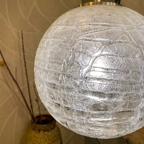 Glazen globe hanglamp Doria Leuchten 1970s | Sprinkelhop