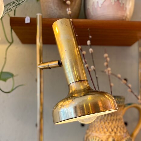 Vintage hoge messing tafellamp bureaulamp Solken Leuchten | Sprinkelhop