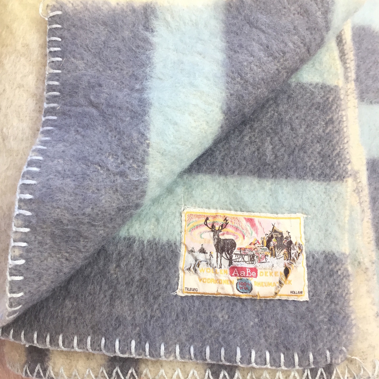 Snel aanpassen Alexander Graham Bell Vintage wollen deken blauw 135 x 205 | Sprinkel + Hop