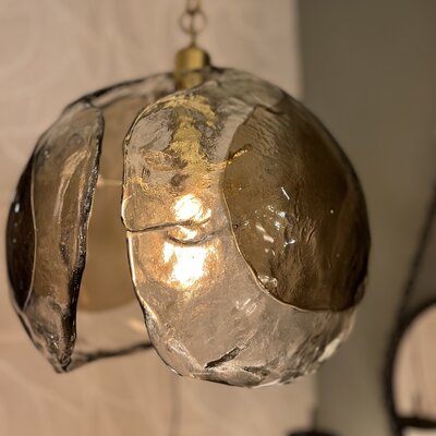 Kaiser Leuchten vintage hanglamp met Murano glas